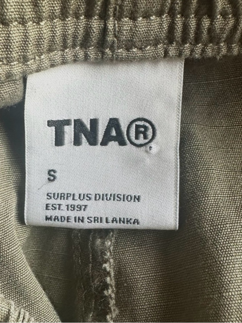 TNA Aritzia Aviator Parachute Pants - Cotton Ripstop - Olive Green- Size Small - Picture 6 of 11